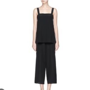 New Theory Dinnlean Black Silk Jumper